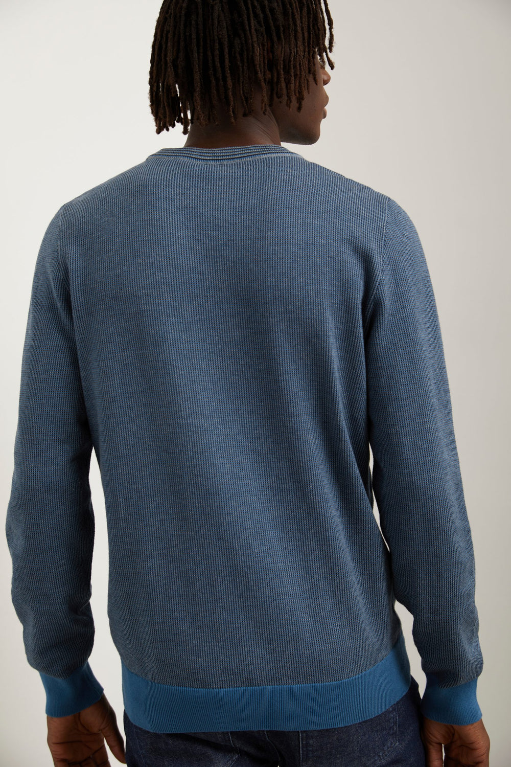 Three tone jacquard sweater