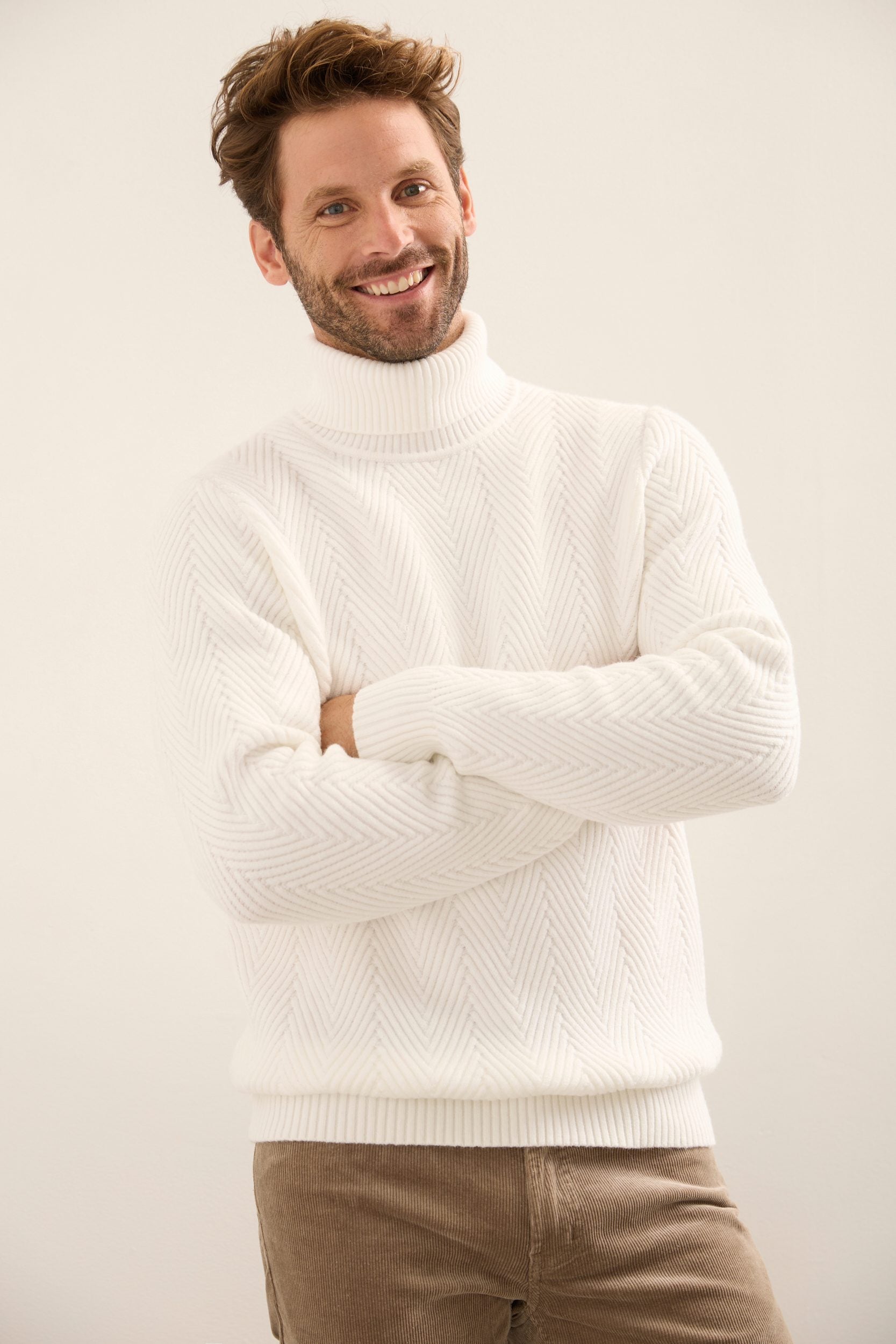 Herringbone Turtle Neck Sweater