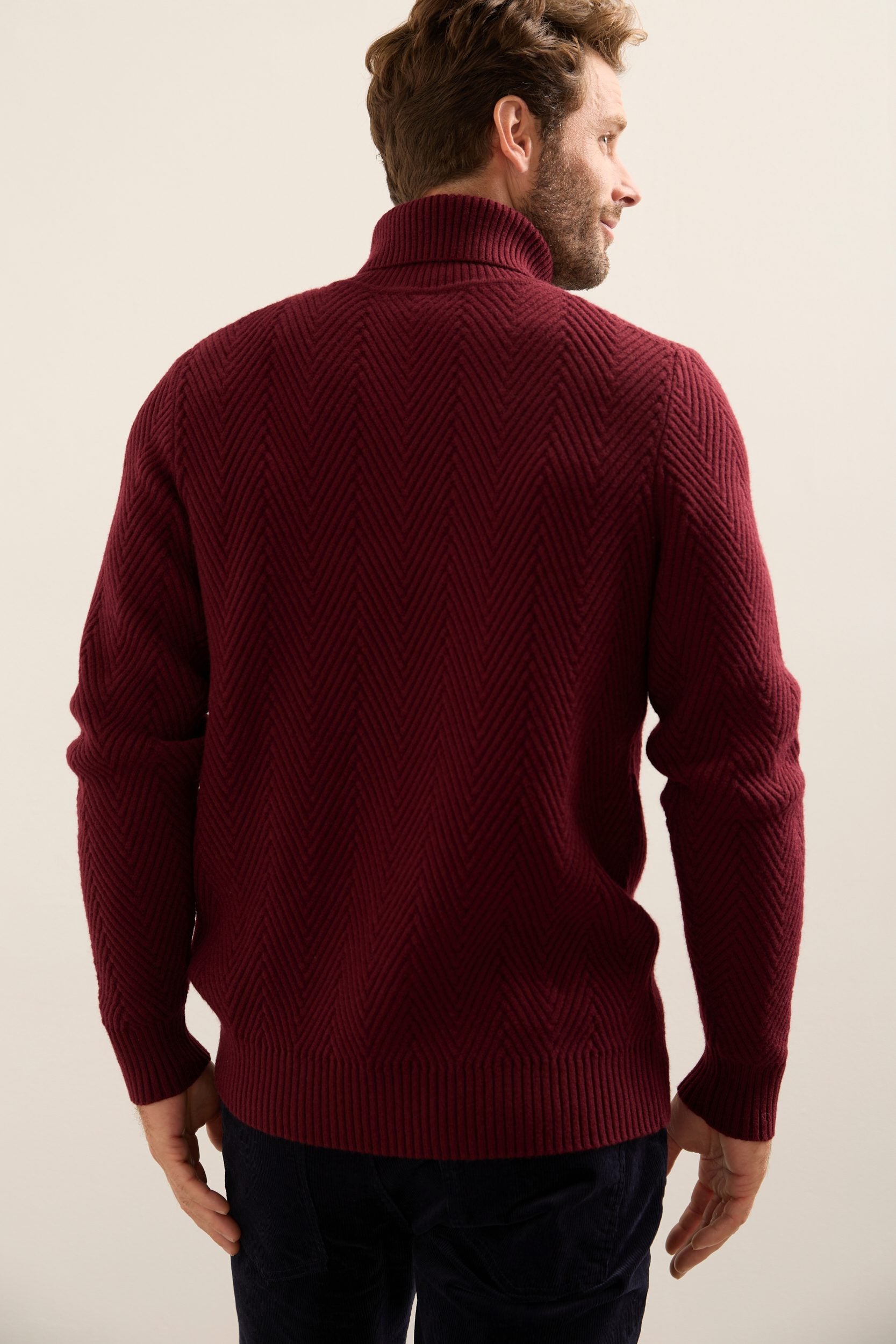 Herringbone Turtle Neck Sweater