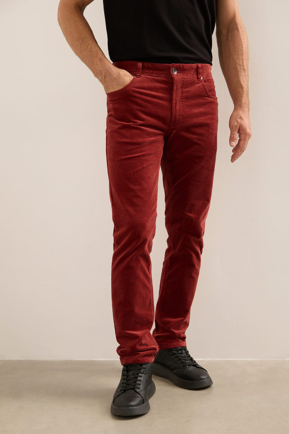 Pantalon Étroit en velours côtelé