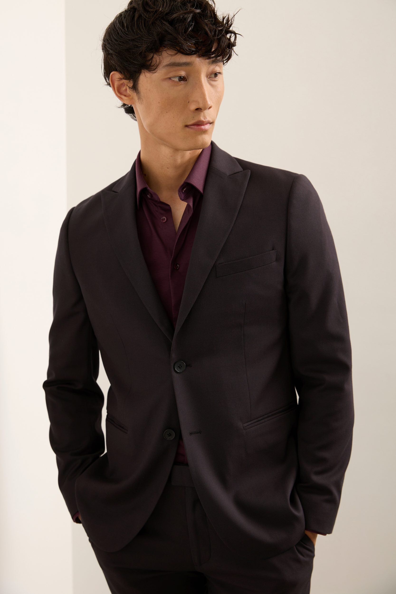 Textured Fitted Blazer