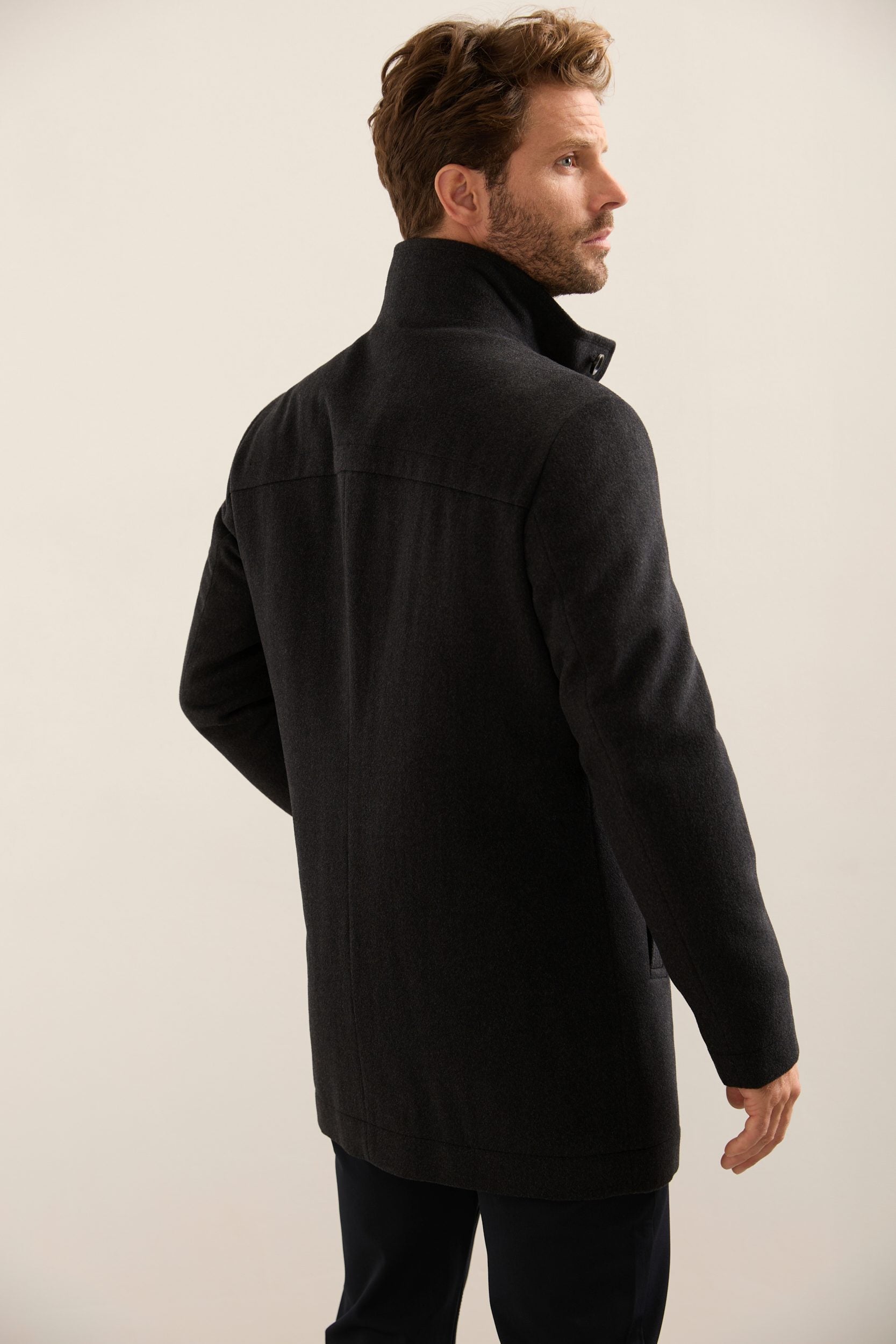 Manteau col montant avec col amovible